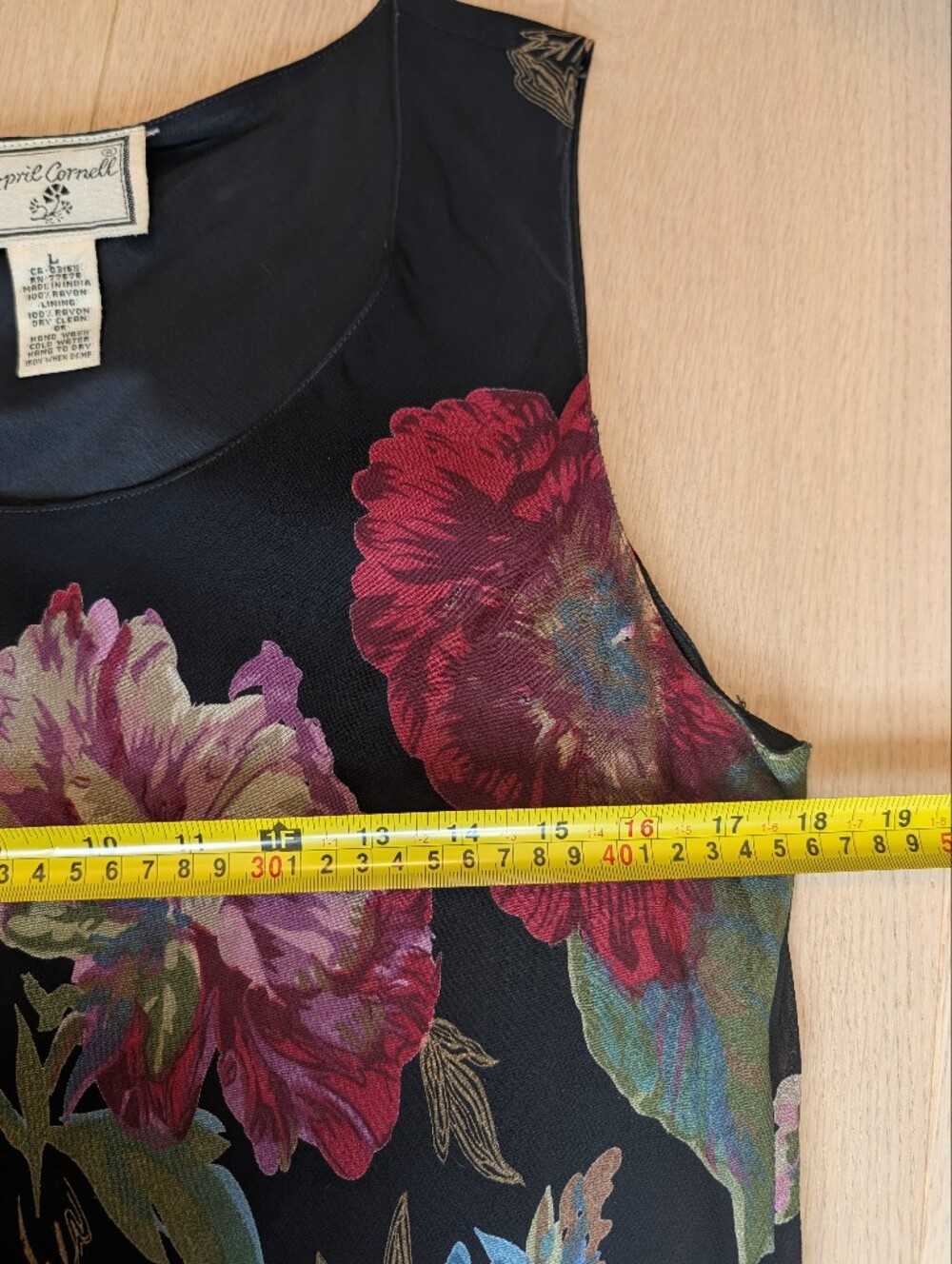 April Cornell Black Maxi Dress with Multicolor Floral Print - Picture 7 of 10